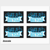 Life is Better on a Bicycle Cycling Quote Sport Rechteckiger Aufkleber (Blatt)