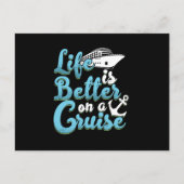 Life Is Better On A Cruise Anchor Cruise Ship Crui Postkarte (Vorderseite)
