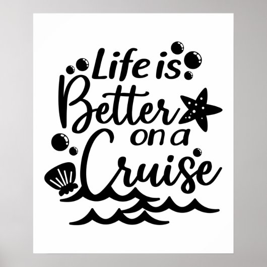 Life Is Better On Cruise Cruising Family Vacation Poster (Vorne)