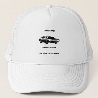Life Is Better On Four Wheels Cap Truckerkappe