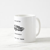 Life Is Better On Four Wheels Coffee Mug Kaffeetasse (VorderseiteRechts)