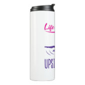 Life Is Better Upside Down Aerial Yoga Thermosbecher (Nach links gedreht)