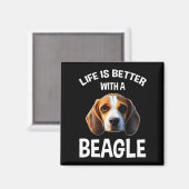 Life Is Better With A Beagle Magnet (Vorderseite/Rückseite)