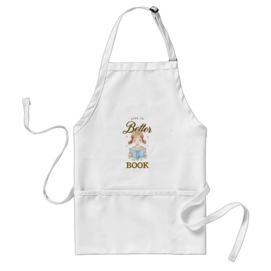 Life is Better with a Book Apron Schürze (Vorne)