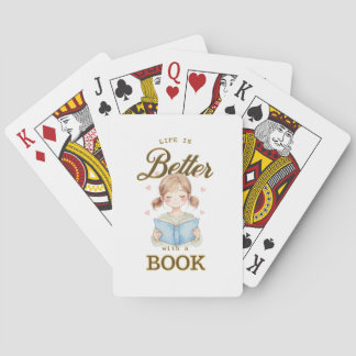 Life is Better with a Book Poker Cards Set Spielkarten