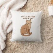 Life Is Better With a Cat – Cute Cat Lover Design Kissen (Decke)