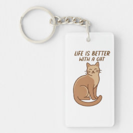 Life Is Better With a Cat – Cute Cat Lover Design Schlüsselanhänger