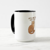 Life Is Better With a Cat – Cute Cat Lover Design Tasse (Vorderseite Links)