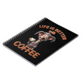 LIFE IS BETTER WITH A COFFEE, DOG NOTIZBLOCK (Linke Seite)