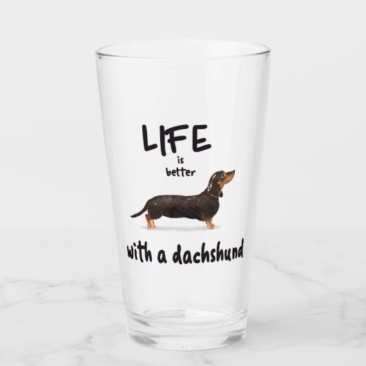 LIFE IS BETTER WITH A DACHSHUND GLAS (Vorderseite)