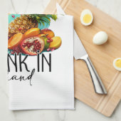 Life is better with a drink | Tropical Drink Geschirrtuch (Viertel Falte)