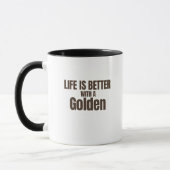 Life Is Better With a Golden Coffee Mug Tasse (Links)