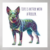 Life is Better with a Heeler Poster (Vorne)