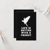 Life is Better With A Parrot Lover Gift Christmas Karte (Vorderseite/Rückseite Beispiel)