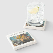 Life is better with a piano - beautiful art! steinuntersetzer (Seitenansicht)