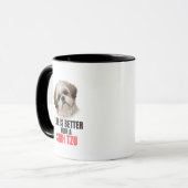 Life is Better with a Shih Tzu Coffee Mug Tasse (Vorderseite Links)