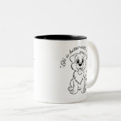 Life Is Better With a Smile,Cute Dog Zweifarbige Tasse (VorderseiteRechts)