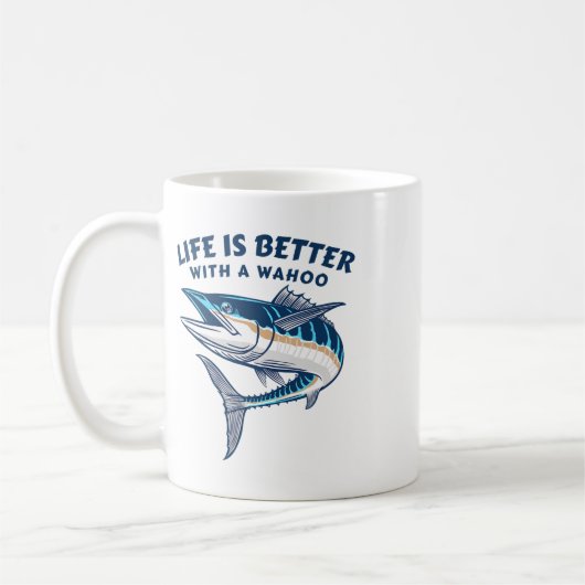 Life Is Better With A Wahoo Funny Salt Water Fishi Kaffeetasse (Links)
