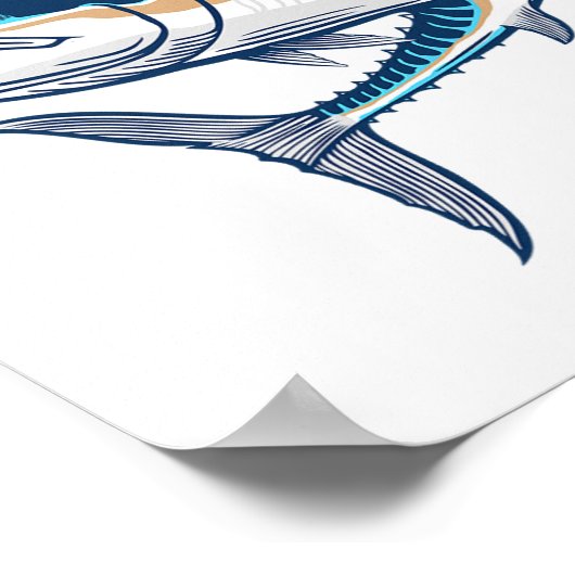 Life Is Better With A Wahoo Funny Salt Water Fishi Poster (Ecke)