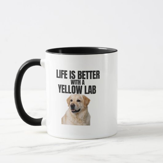 Life Is Better with a Yellow Lab – Labrador Coffee Tasse (Links)