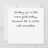 Life is Better with Avocados Karte (Rückseite)