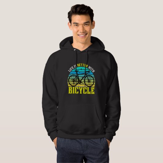 life is better with bicycle hoodie (Vorne ganz)