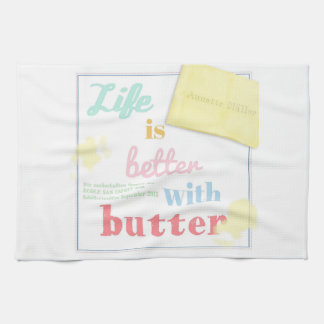 Life is better with butter - Buchcover Geschirrtuch