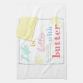 Life is better with butter - Buchcover Geschirrtuch (Vertikal)