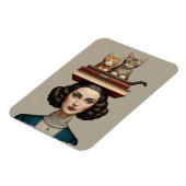 Life Is Better With Cats And Books Magnet (Linke Seite)