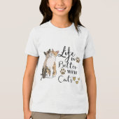 Life Is Better With Cats Better Together 🐱🐱 Purr Tri-Blend Shirt (Vorderseite)