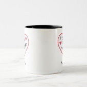 life is better with dogs Personalised Zweifarbige Tasse (Mittel)