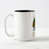 Life Is Better With Dogs Retro Silhouette Coffee M Zweifarbige Tasse (Links)