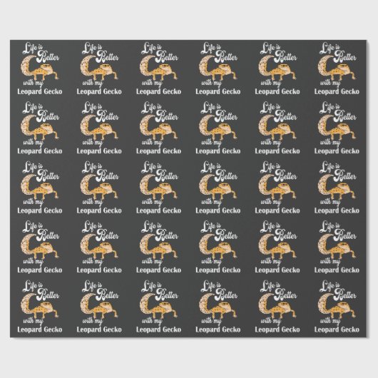 Life is Better with my Leopard Gecko Geschenkpapier (Flach)
