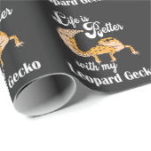 Life is Better with my Leopard Gecko Geschenkpapier (Rolleneckpunkt)