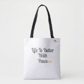 Life Is Better With Paws – Dog Lover Tote Bag Tasche (Vorderseite)
