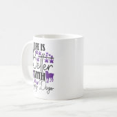 Life Is Better With Puppy Dogs Cute Dog Lover Kaffeetasse (Vorderseite Links)