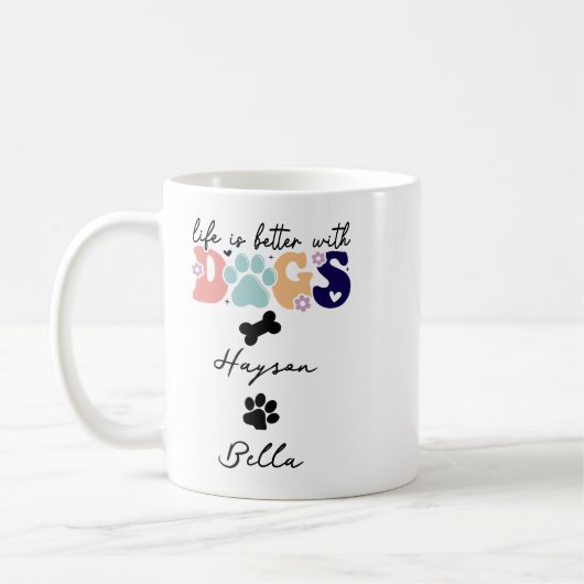 Life Is Better With Puppy Dogs Cute Dog Lover Kaffeetasse (Links)