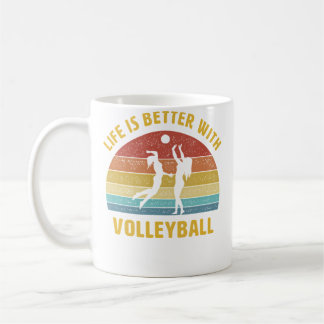Life Is Better With Volleyball Saying Volleyball T Kaffeetasse