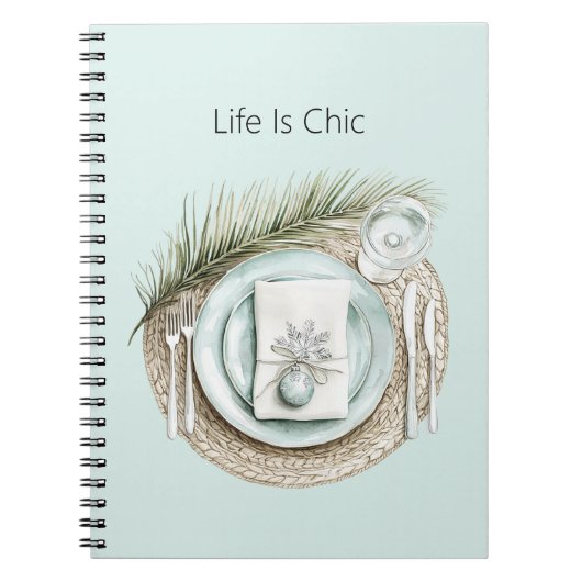 Life is Chic Tropischer Tischsetting Notizblock (Vorderseite)