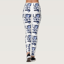 Life Is Colourful Blau - Designerlogo Leggings