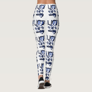 Life Is Colourful Blau - Designerlogo Leggings