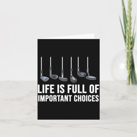 Life Is Full Of Imrtant Choices Golf Christmas  Karte (Vorderseite)