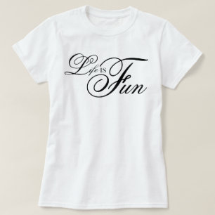 "Life Is Fun" coole ästhetische Schrift Affirmatio T-Shirt