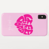 Life is Good Heart Individuelle Name Case iPhone F (Rückseite (Horizontal))
