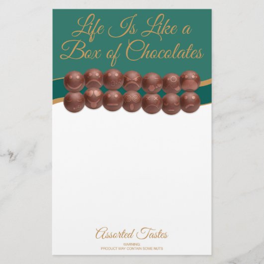 Life Is Like a Box of Chocolates Briefpapier (Vorderseite)