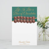 Life Is Like a Box of Chocolates Briefpapier (Stehend Vorderseite)