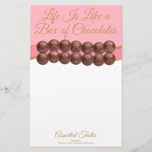 Life Is Like a Box of Chocolates Briefpapier (Vorderseite)