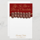 Life Is Like a Box of Chocolates Briefpapier (Vorne/Hinten)