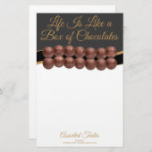 Life Is Like a Box of Chocolates Briefpapier (Vorne/Hinten)
