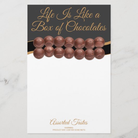 Life Is Like a Box of Chocolates Briefpapier (Vorderseite)